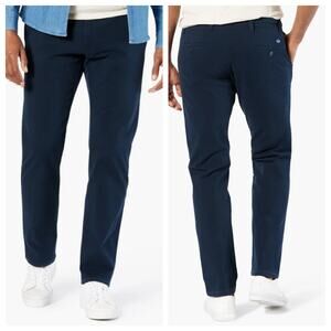Dockers Ultimate Chino Straight Fit Pants Navy Smart 360 Flex size 34” x 32” NWT